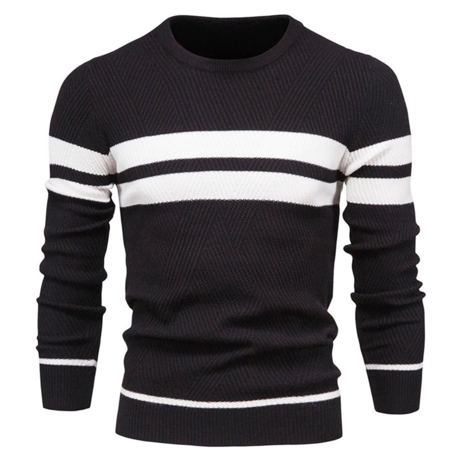 Men's Stripe Crewneck Sweater Pullover
