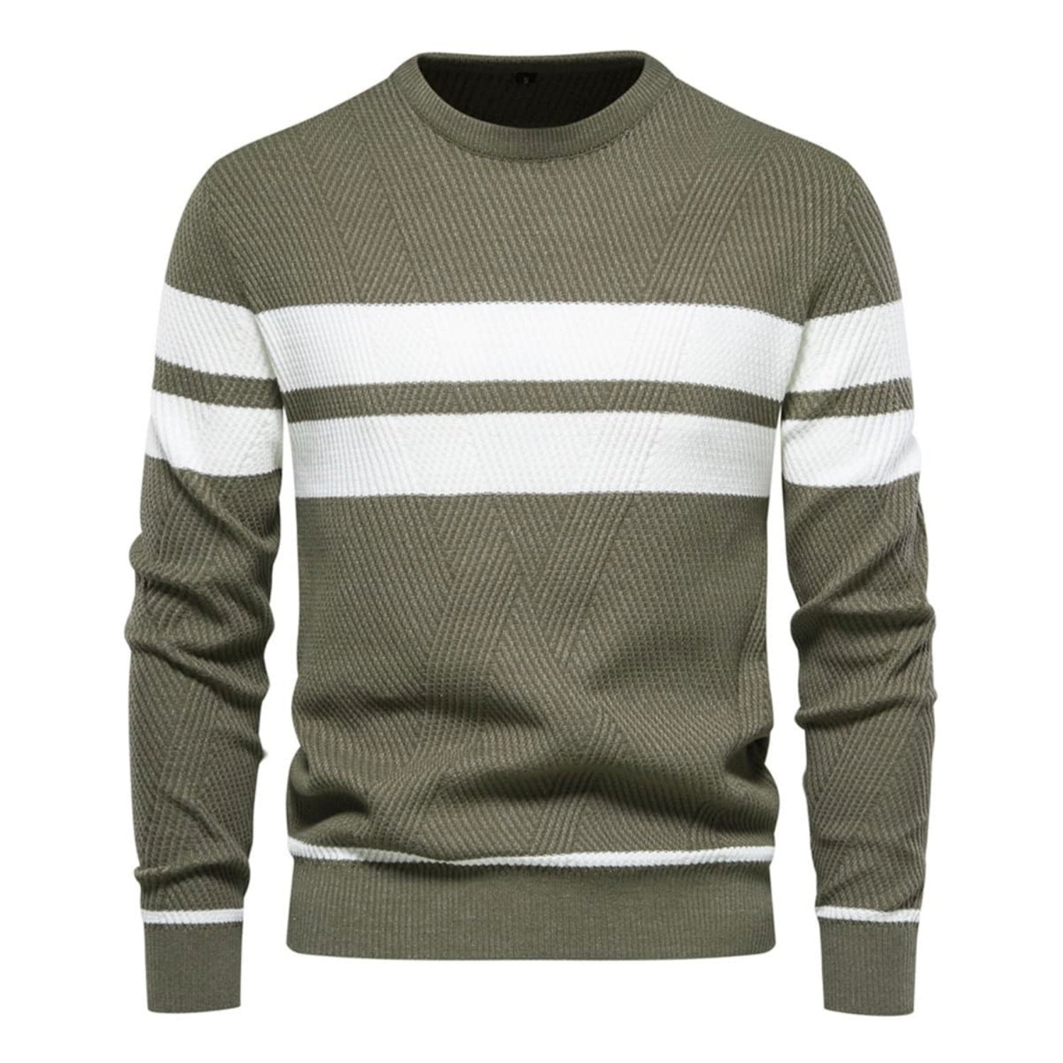 Men's Stripe Crewneck Sweater Pullover