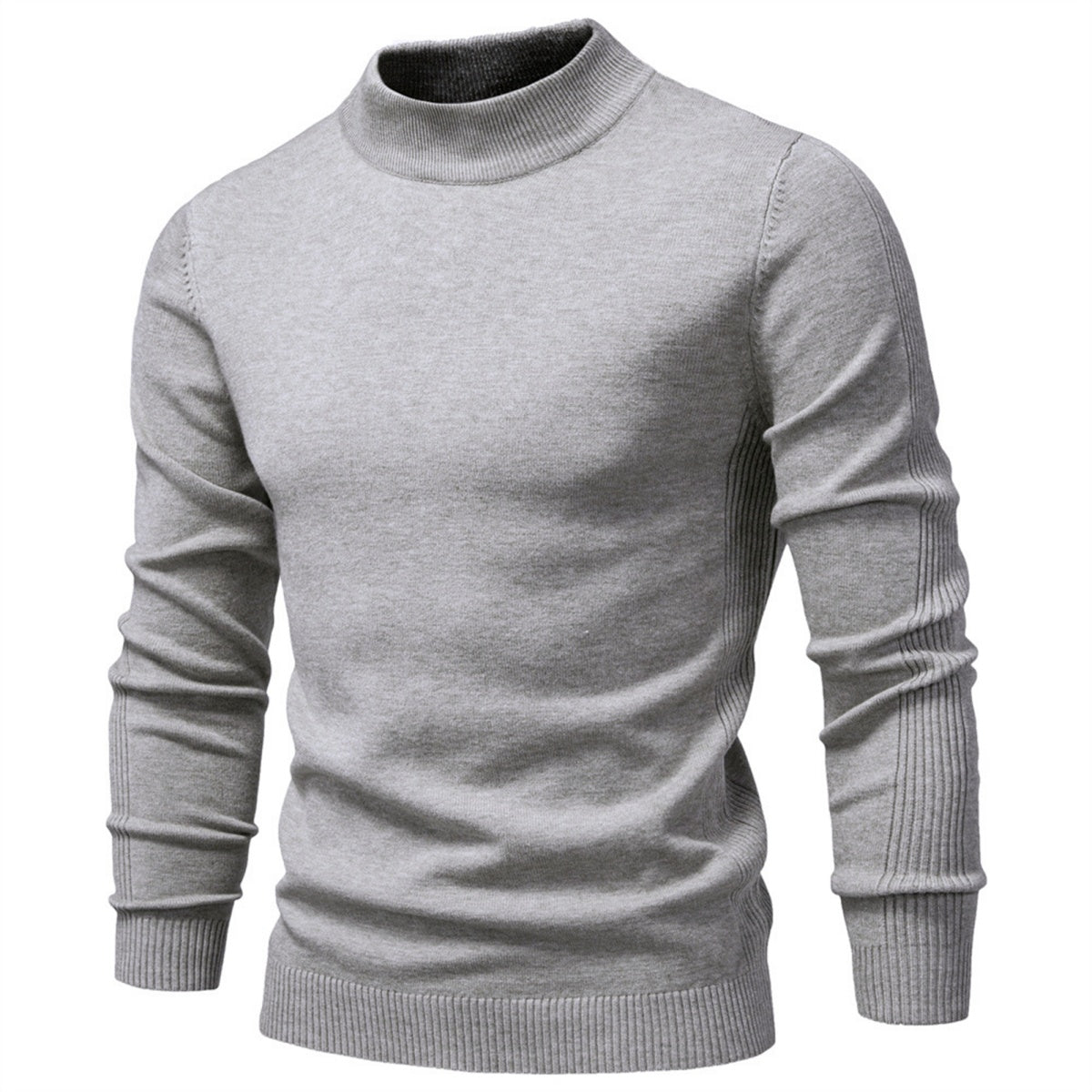 Men’s Classic Mock Neck Knit Sweater