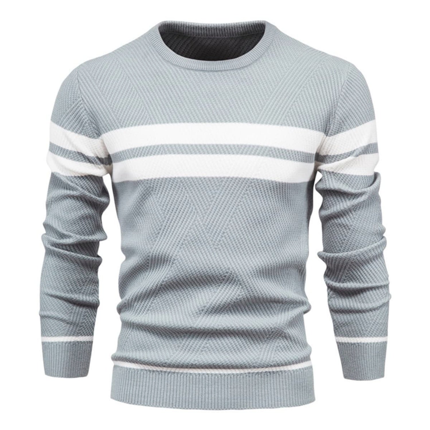 Men's Stripe Crewneck Sweater Pullover
