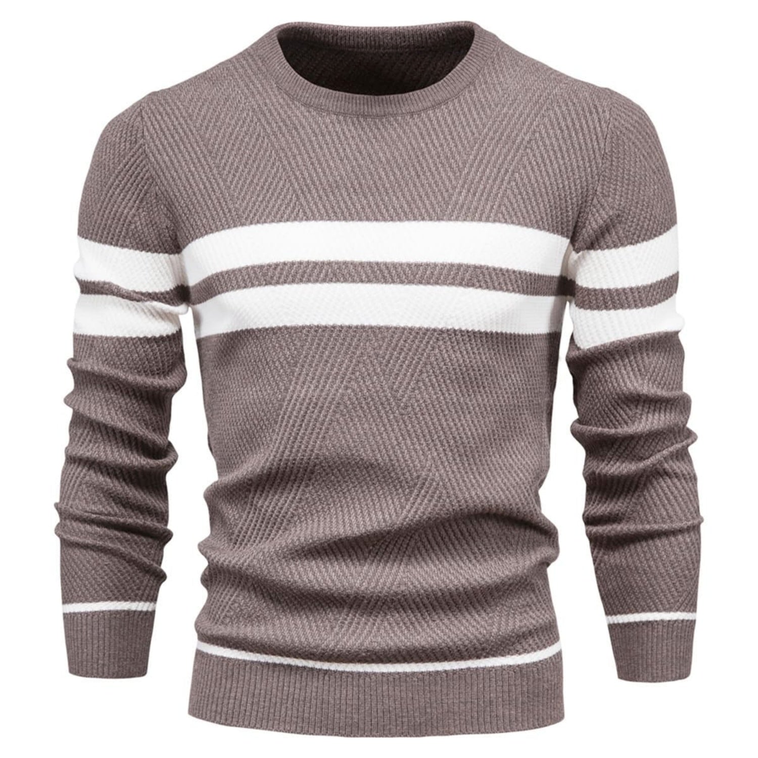 Men's Stripe Crewneck Sweater Pullover