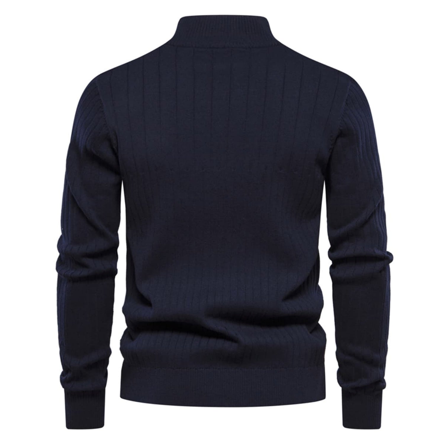 Men’s Half-Zip Striped Knit Sweater