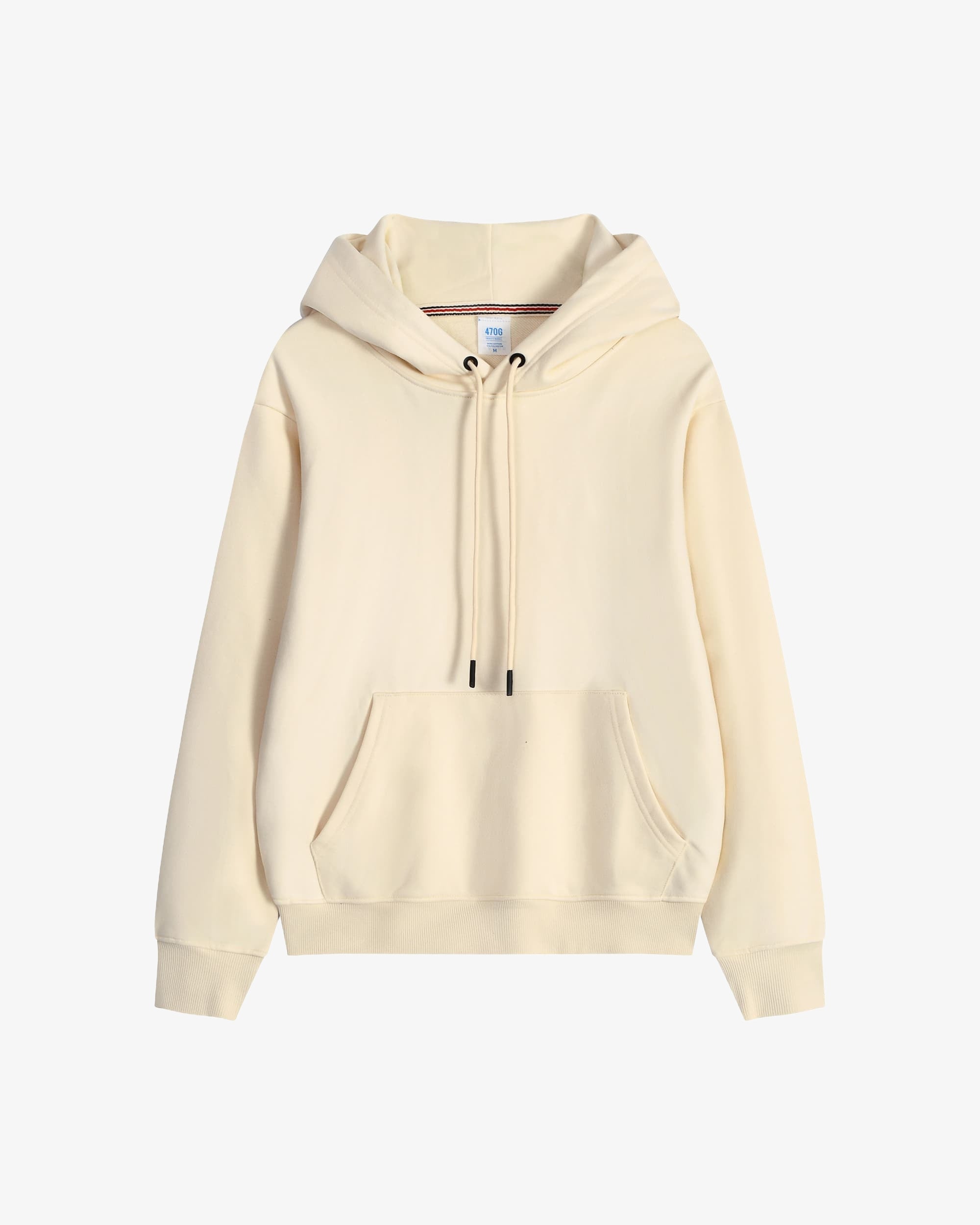 Cream Beige Weighted Pullover Hoodie