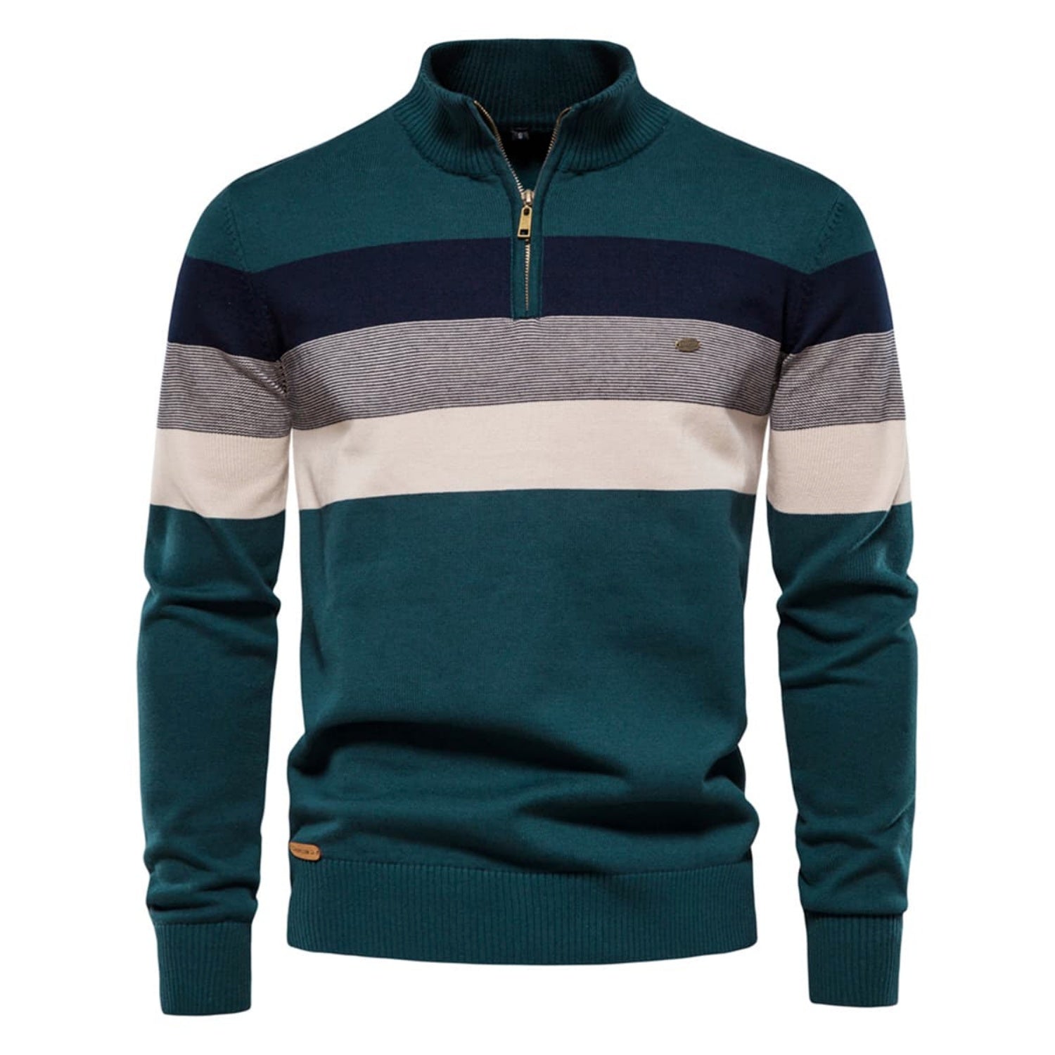 Men’s Classic Colorblock Half-Zip Sweater