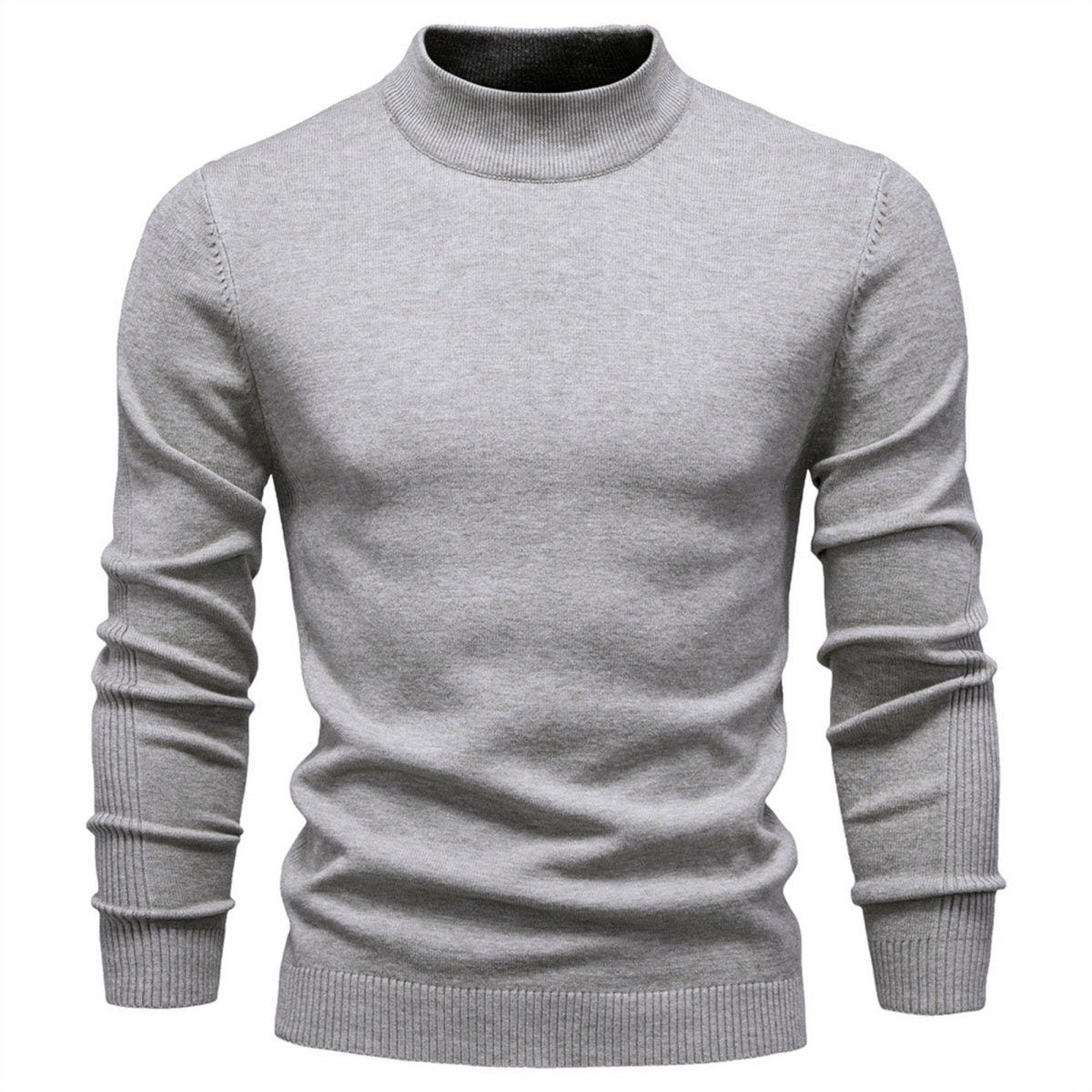 Men’s Classic Mock Neck Knit Sweater