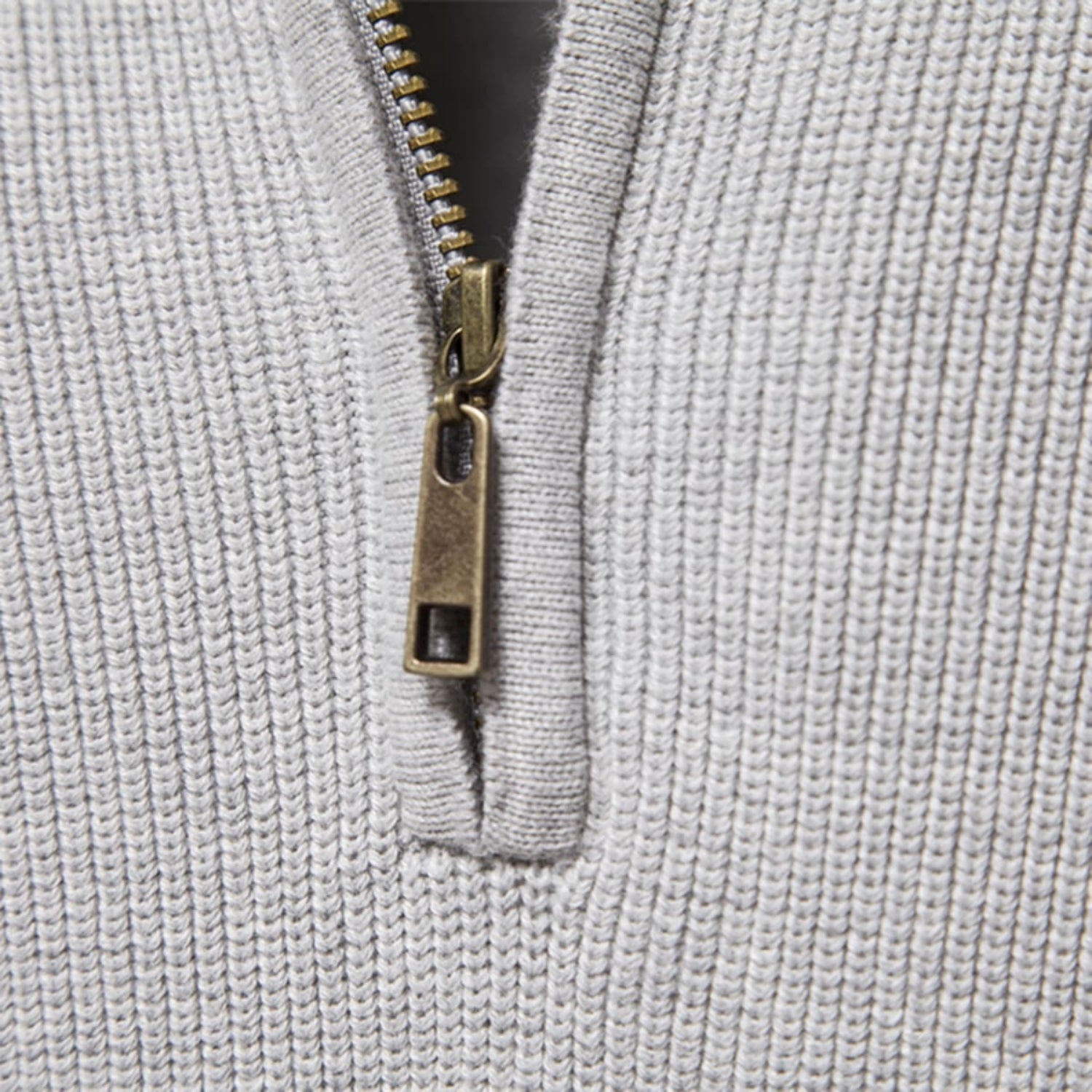 Men's Half-Zip Collar Cotton Sweater
