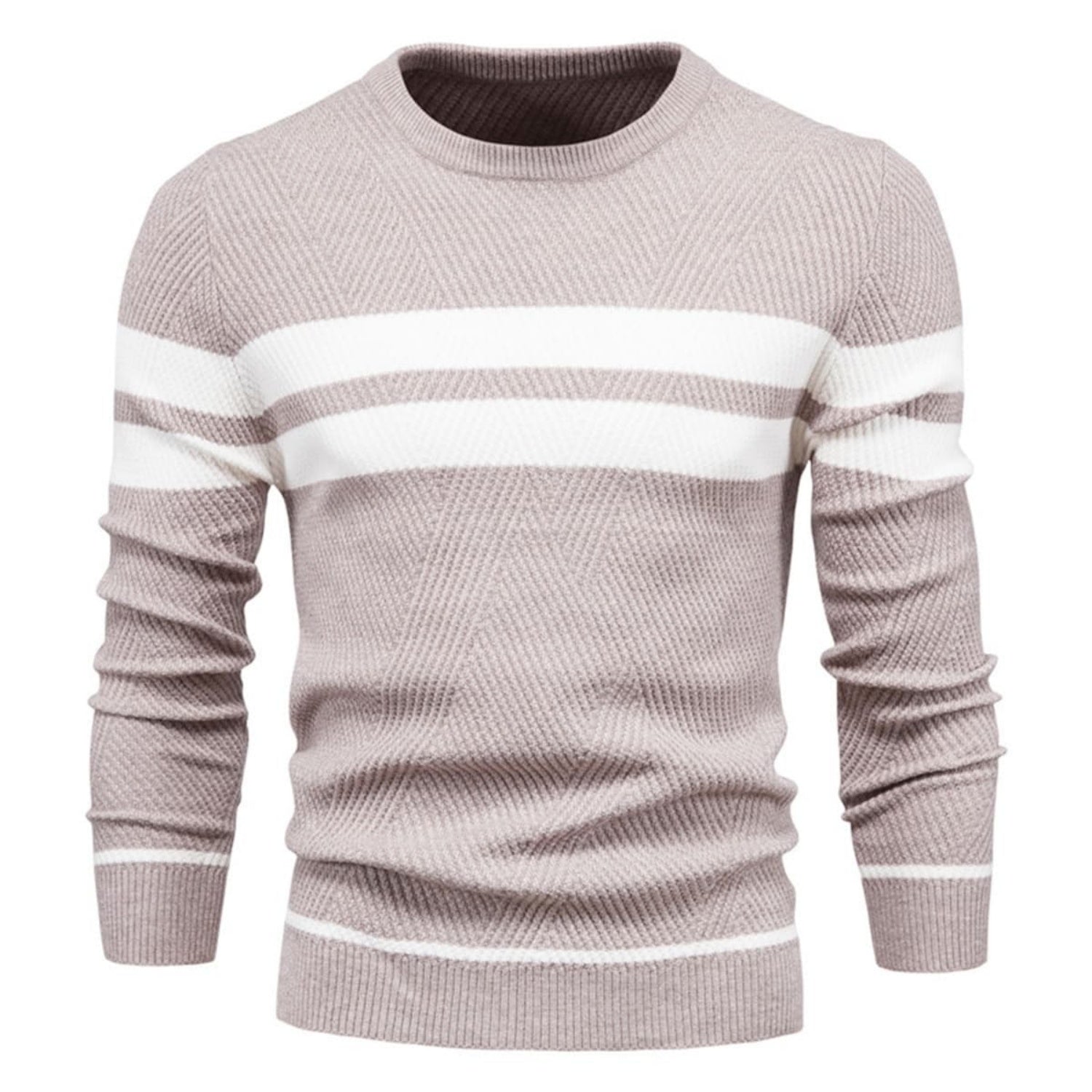 Men's Stripe Crewneck Sweater Pullover
