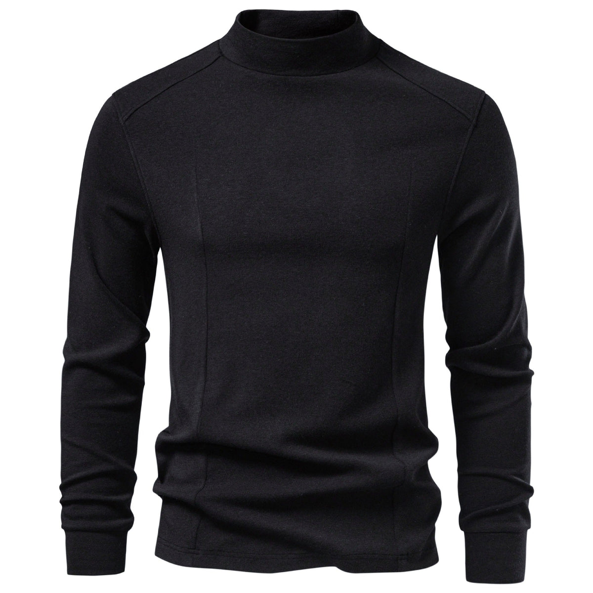 Men’s Mock Neck Long Sleeve Knit Shirt