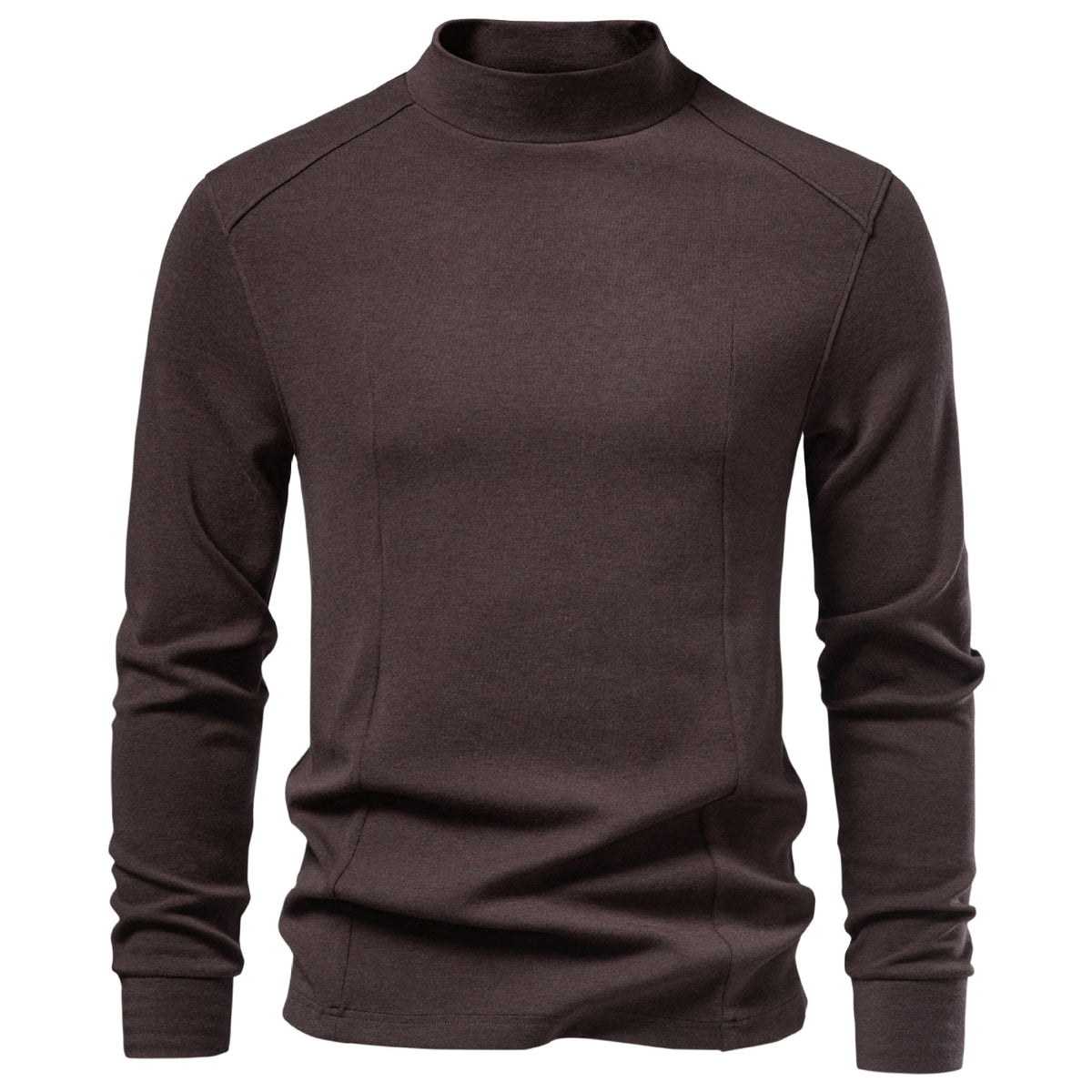 Men’s Mock Neck Long Sleeve Knit Shirt