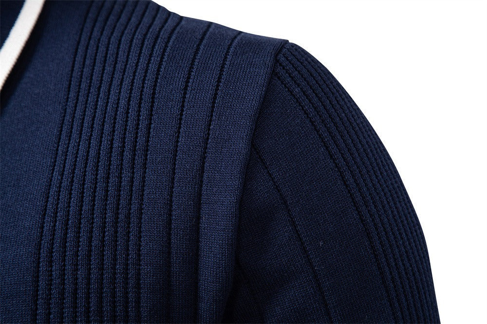 Men’s Half-Zip Knit Polo Sweater