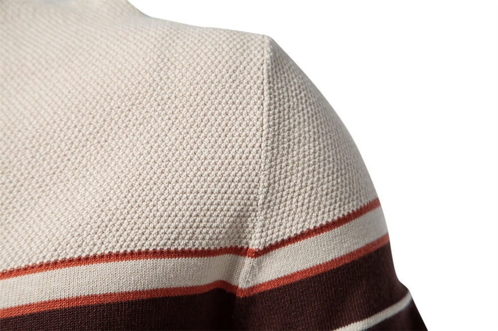 Classic Striped Crewneck Knit Sweater