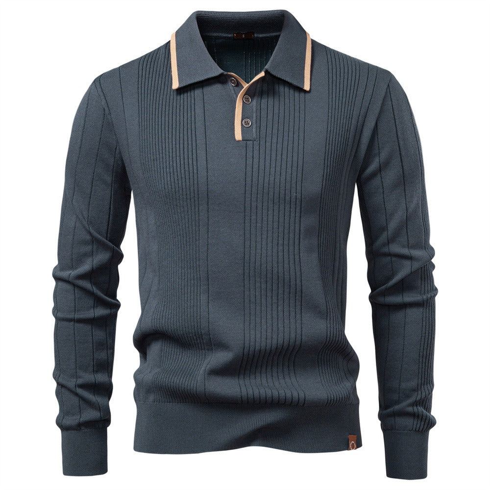 Men’s Half-Zip Knit Polo Sweater