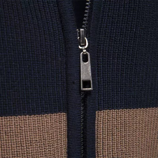 Zip-Up Knit Cardigan
