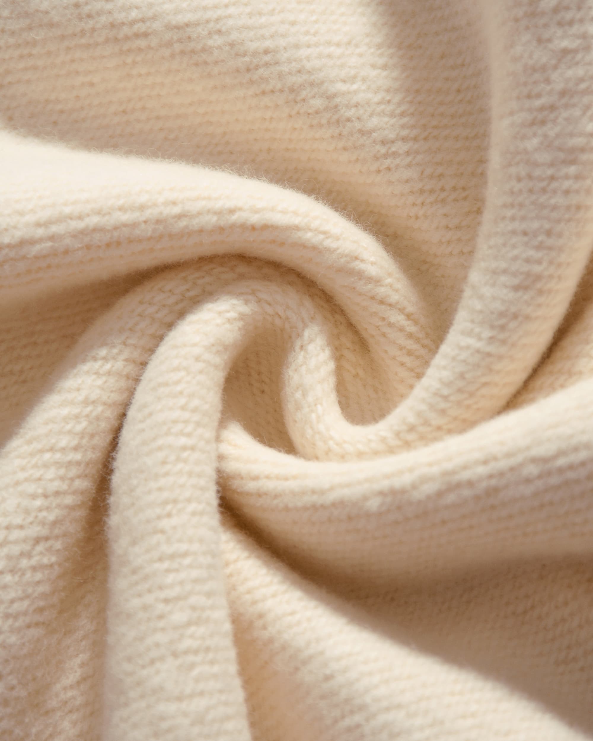 Cream Beige Weighted Pullover Hoodie