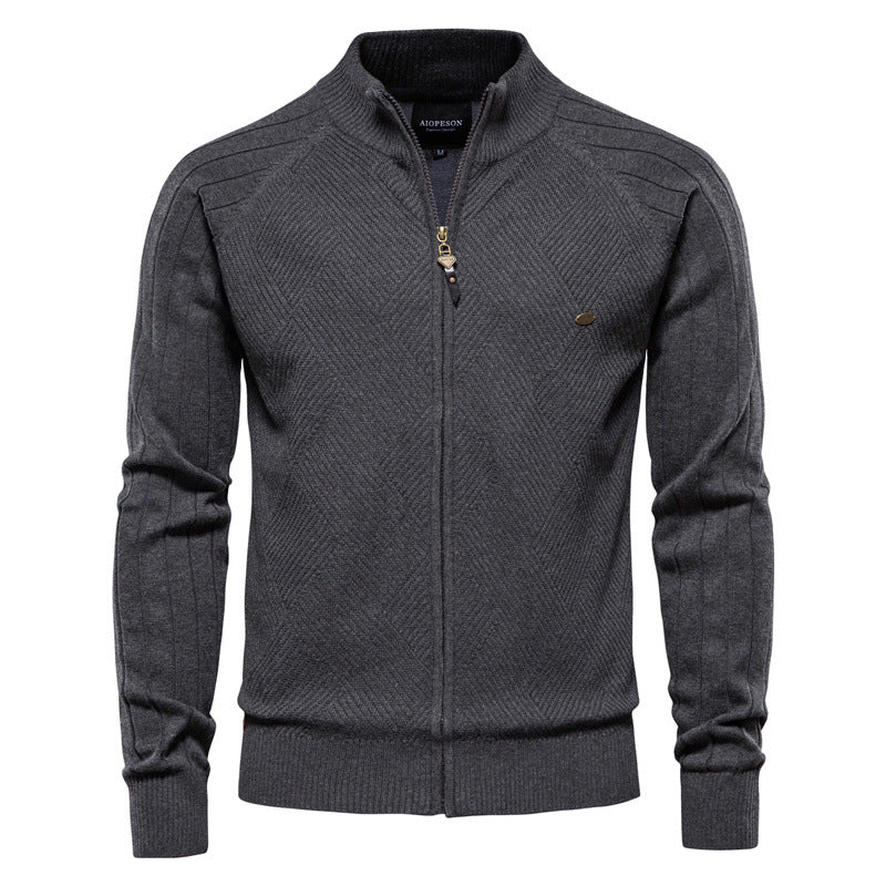 Men’s Jacquard Full-Zip Cardigan