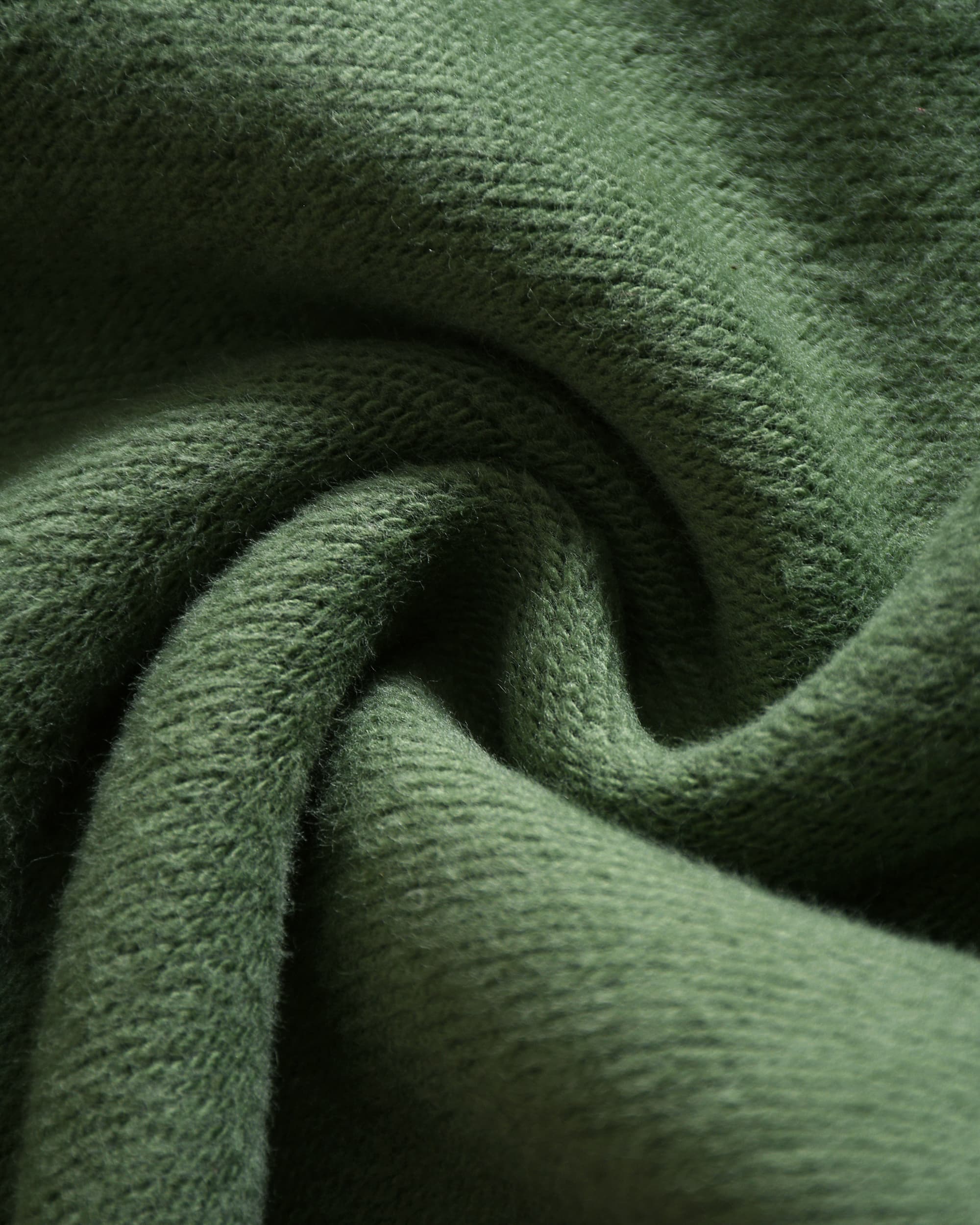 Moss Green Oversized Fleece Hoodie