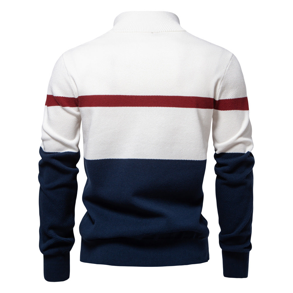 Classic Colorblock Half-Zip Sweater