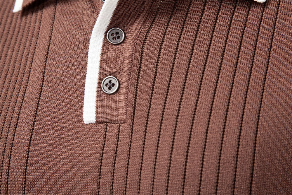 Men’s Half-Zip Knit Polo Sweater
