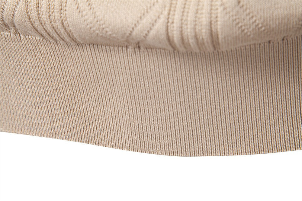 Men’s Jacquard V-Neck Knit Sweater