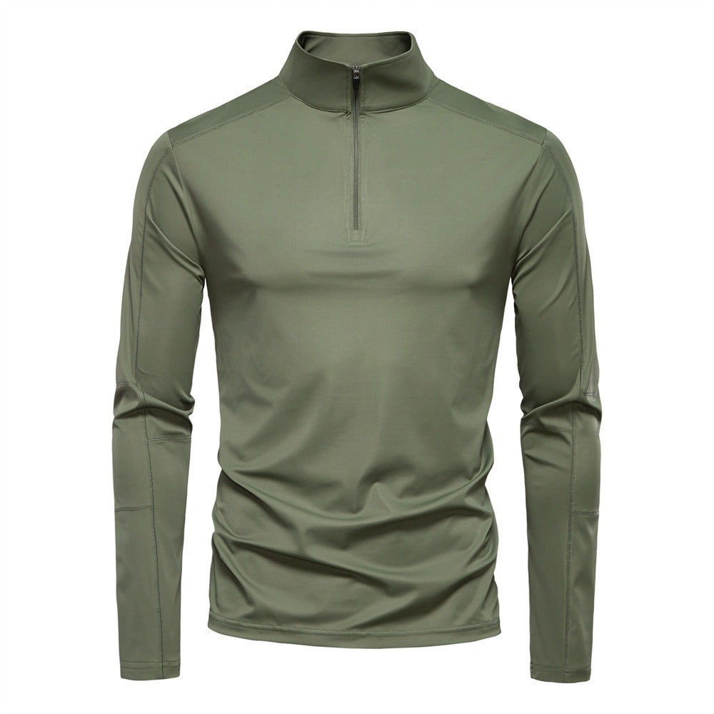 Men’s Half-Zip Active Long Sleeve T-Shirt