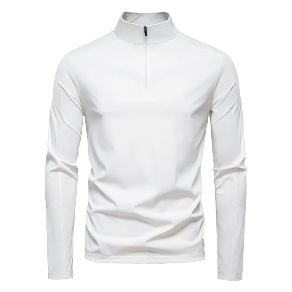 Men’s Half-Zip Active Long Sleeve T-Shirt