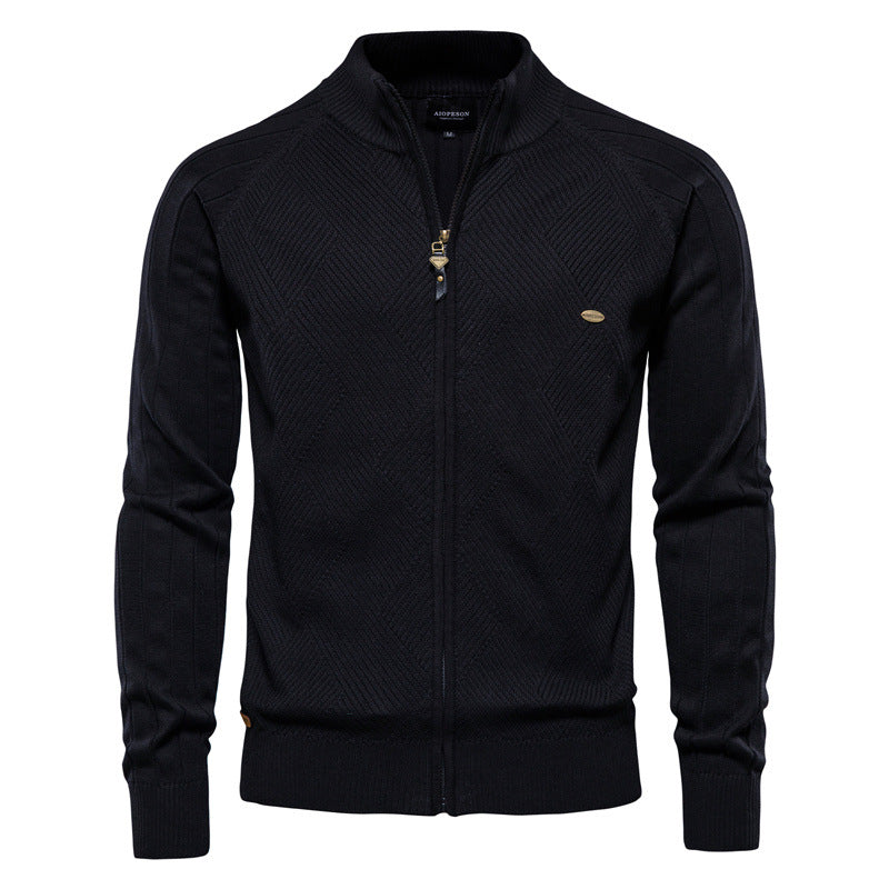 Men’s Jacquard Full-Zip Cardigan
