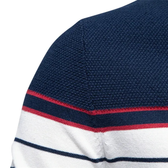 Classic Striped Crewneck Knit Sweater