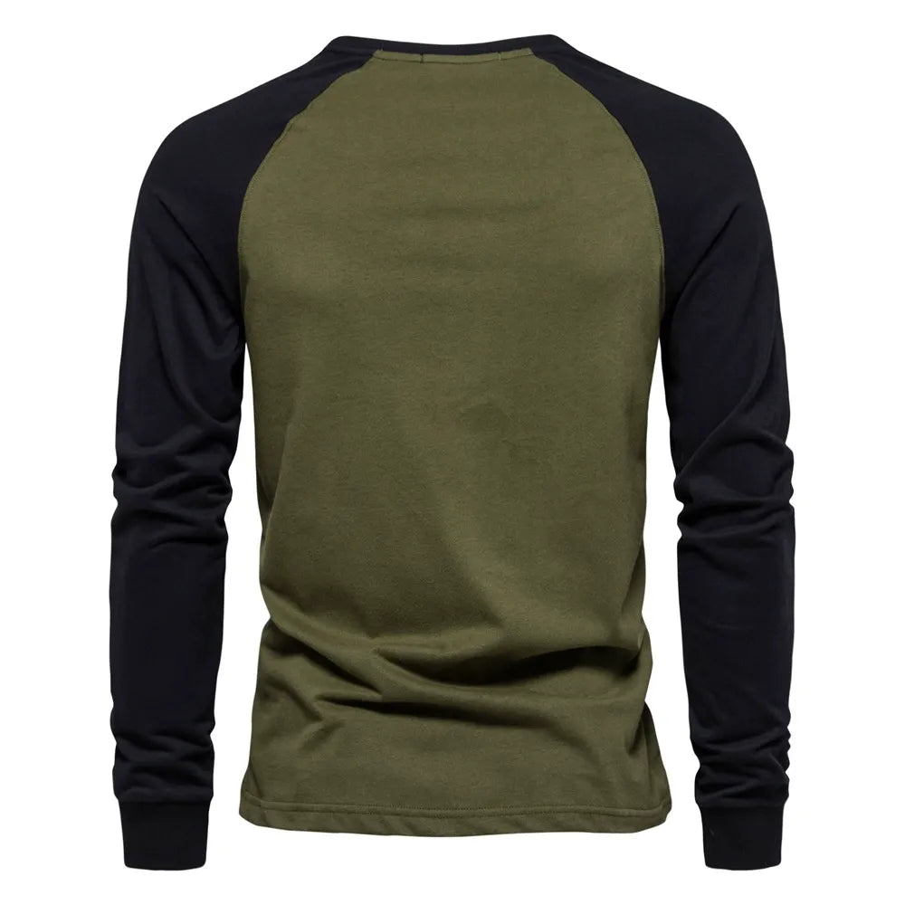 Casual Colorblock Long Sleeve T-Shirt