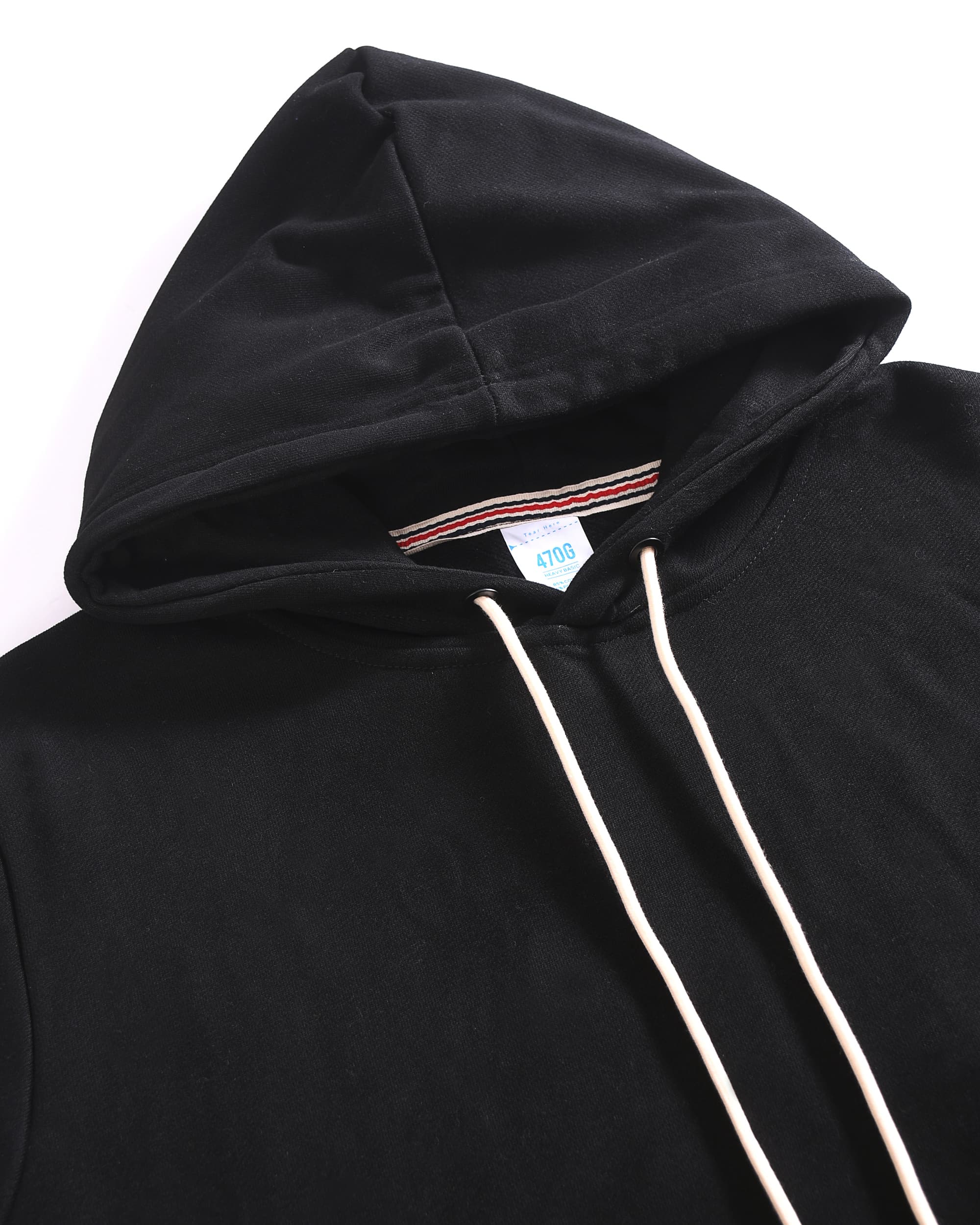 Black Oversized Travel Essentials Hoodie
