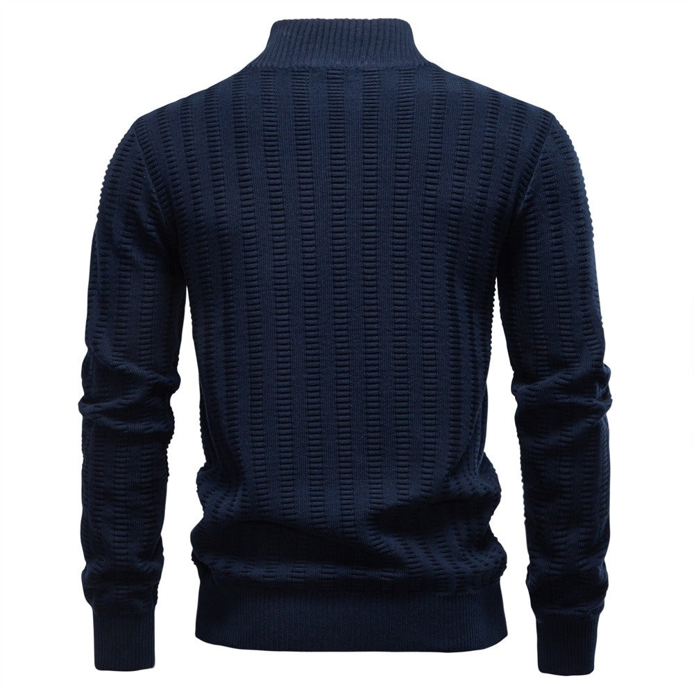 Men’s Striped Half-Zip Sweater