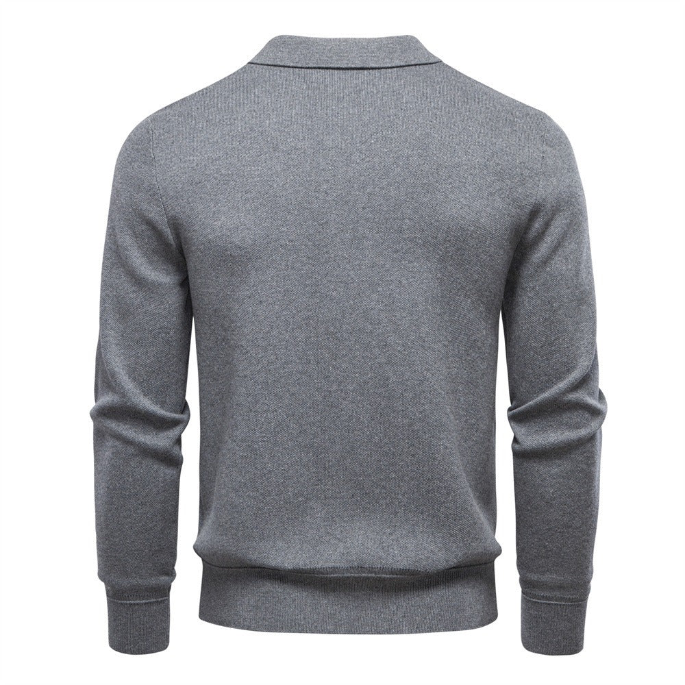 Men’s Zip-Up Knit Cardigan sweater