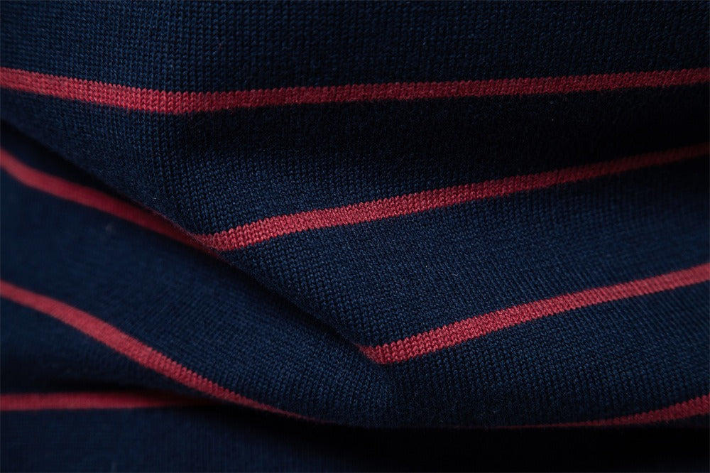 Classic Striped Crewneck Knit Sweater