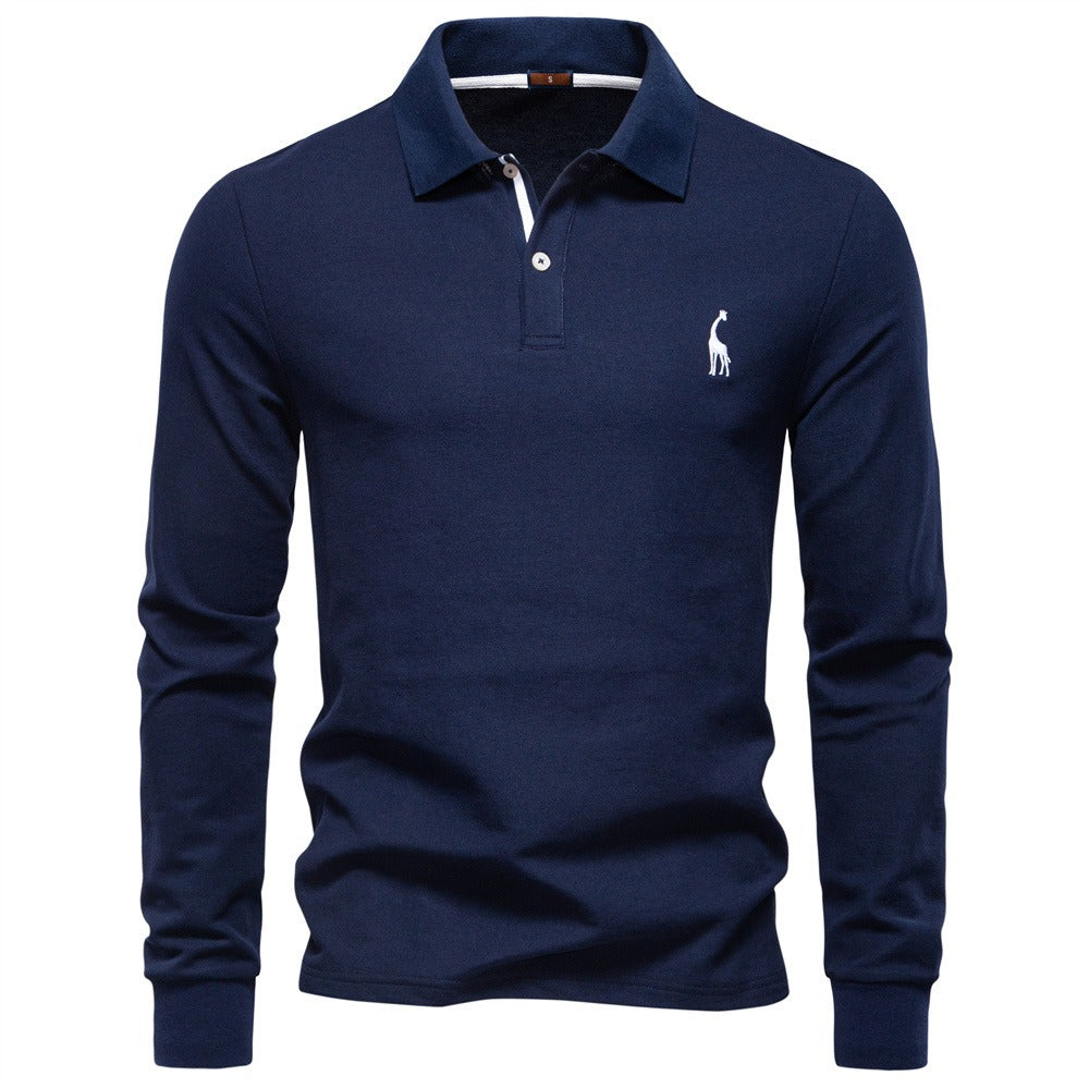 Men’s Casual Long Sleeve Polo Shirt