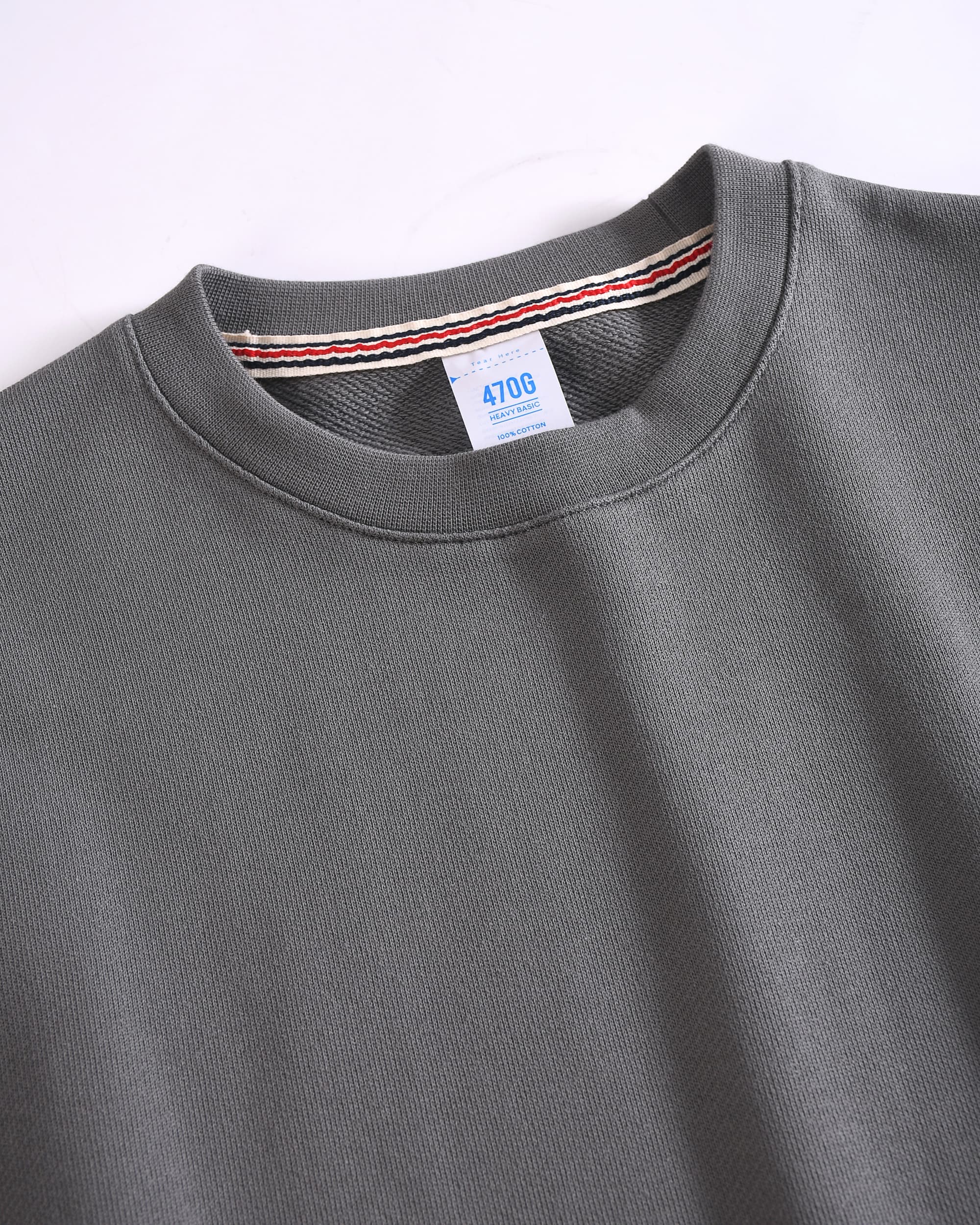 470g Silver Gray Crewneck Sweatshirt