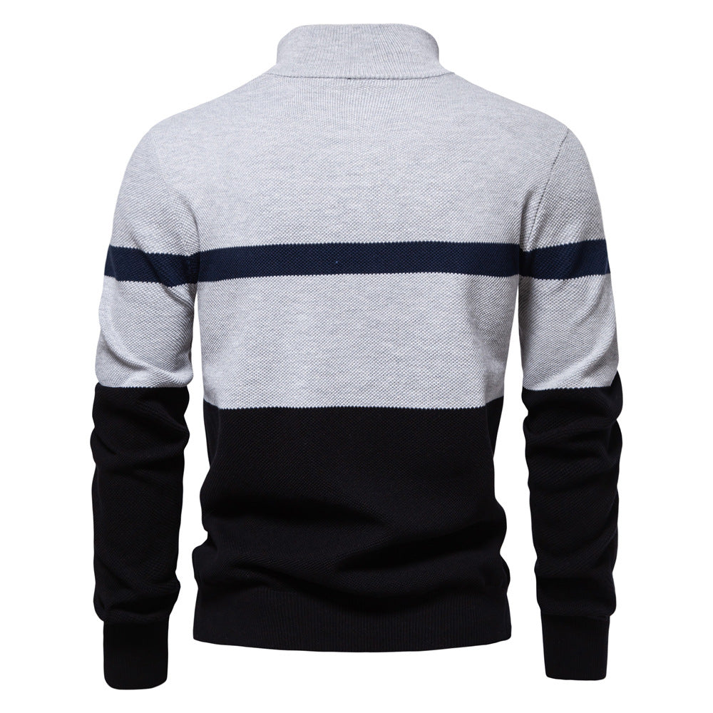 Classic Colorblock Half-Zip Sweater