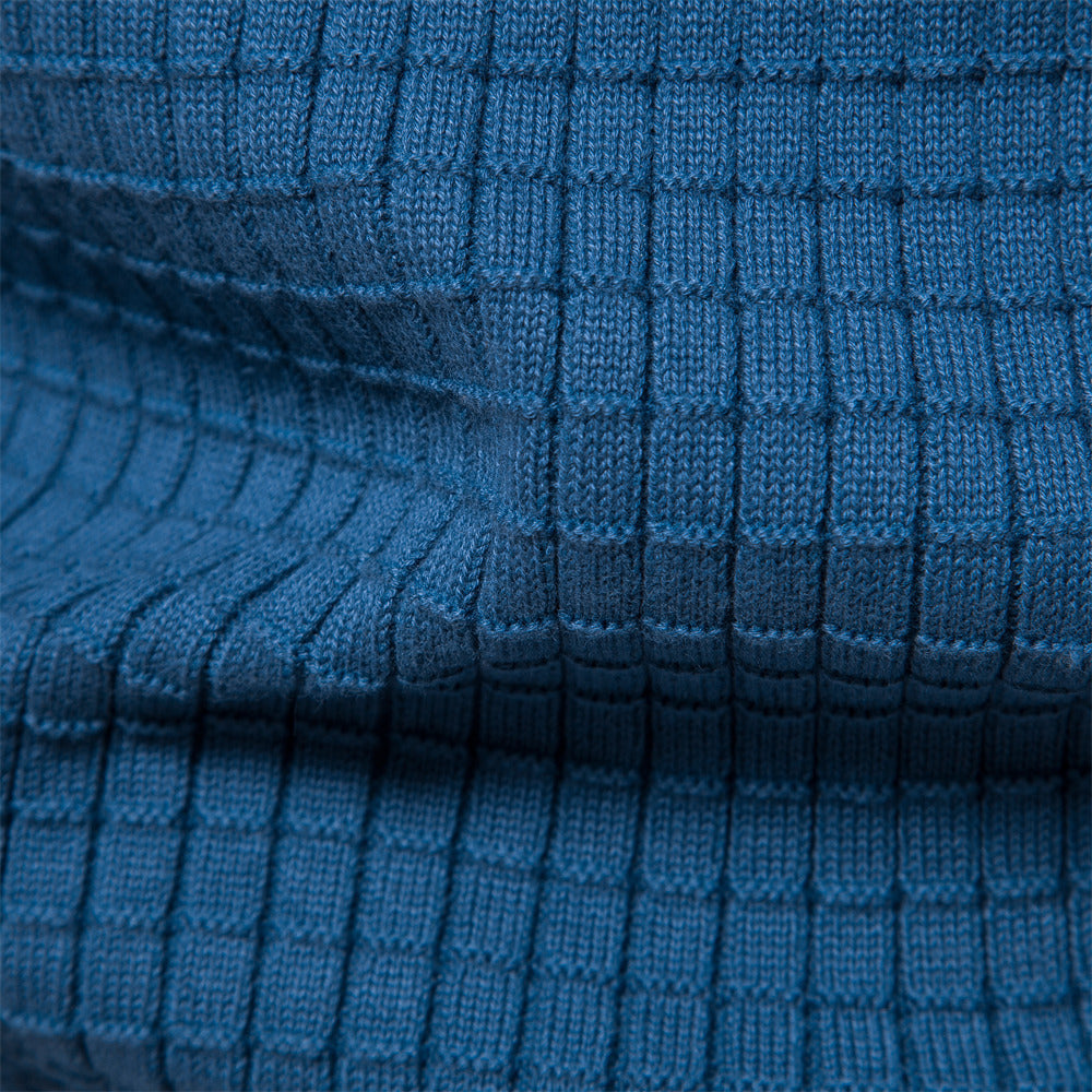 Men’s Waffle Knit Crew Neck Sweater