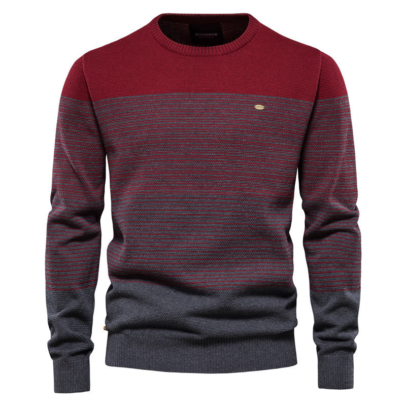 Slim-Fit Colorblock Knit Sweater