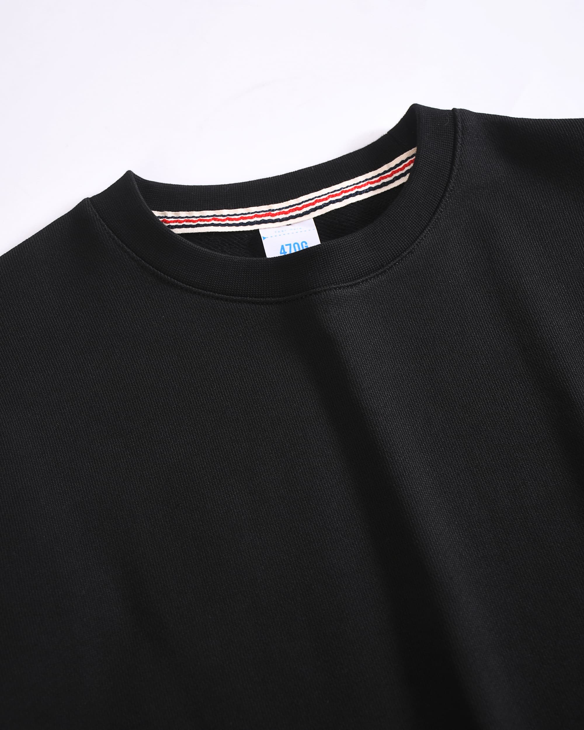 470g Black Crewneck Sweatshirt