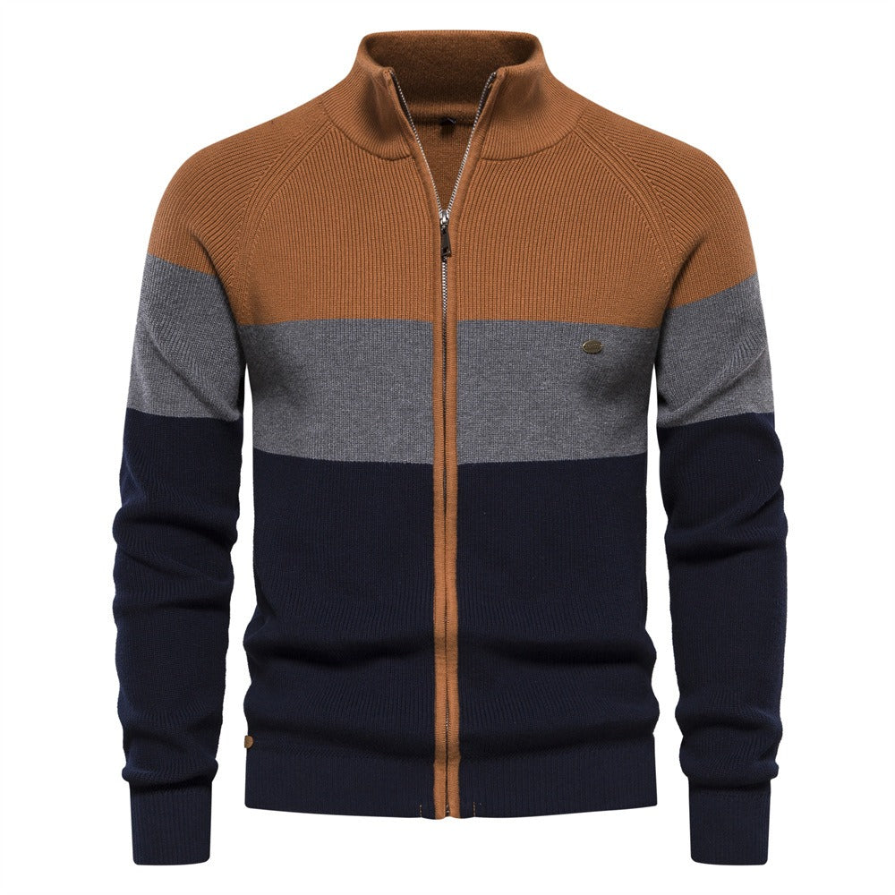 Zip-Up Knit Cardigan