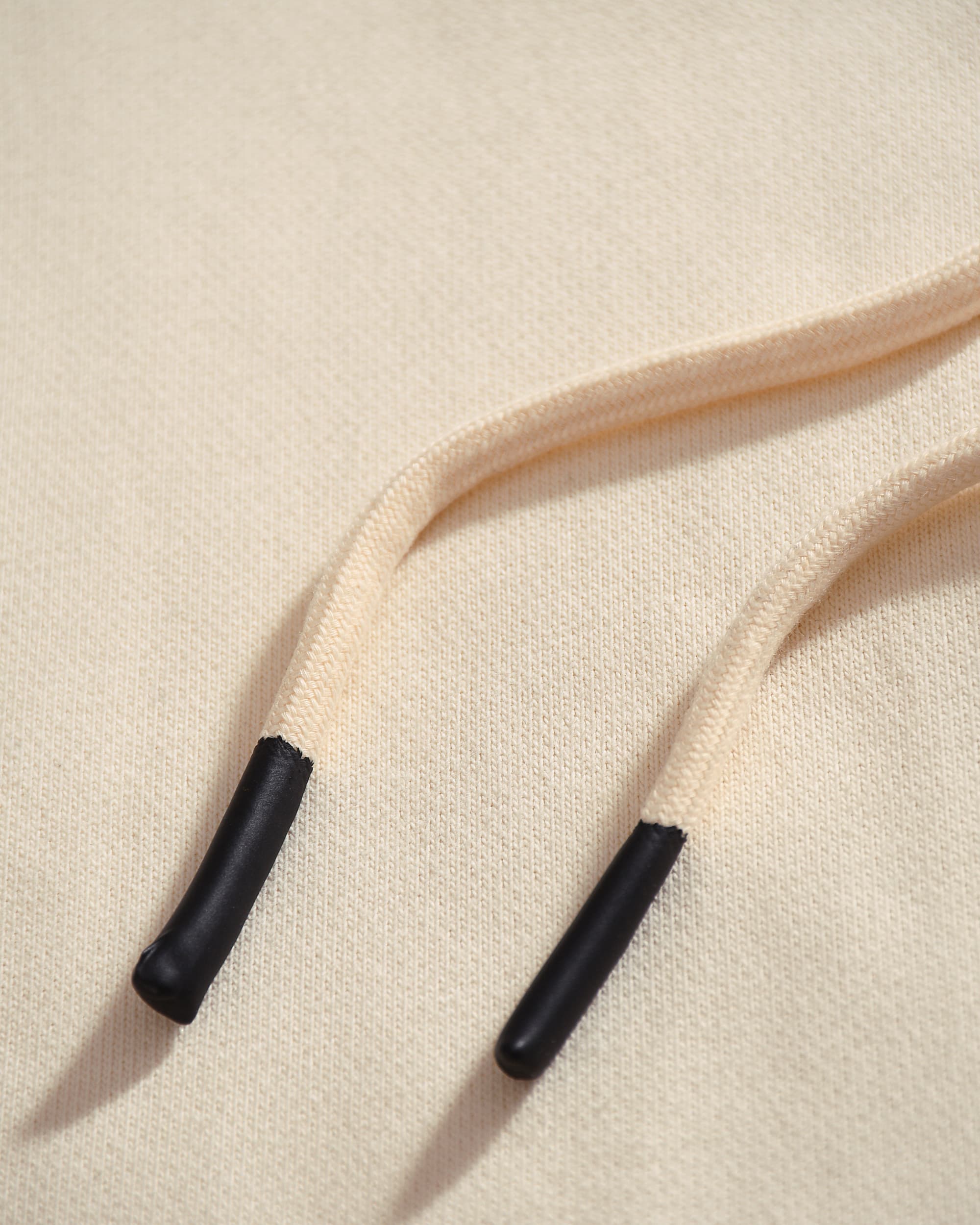 Cream Beige Weighted Pullover Hoodie