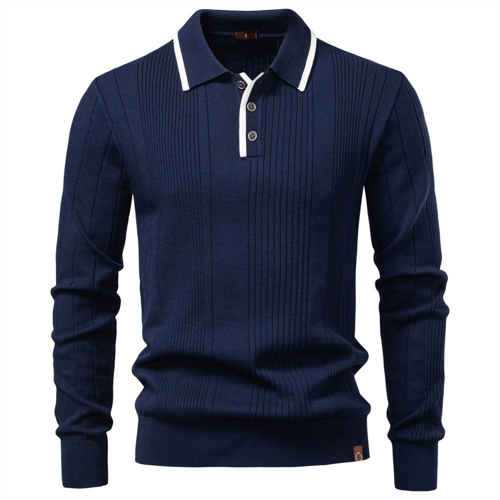 Men’s Half-Zip Knit Polo Sweater