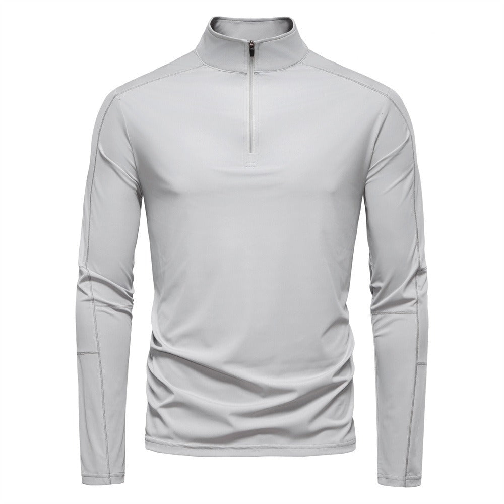 Men’s Half-Zip Active Long Sleeve T-Shirt