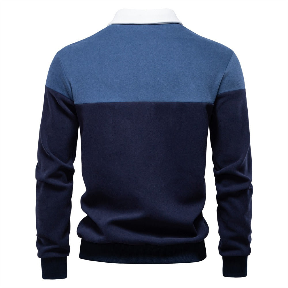 Men’s Colorblock Polo Sweatshirt