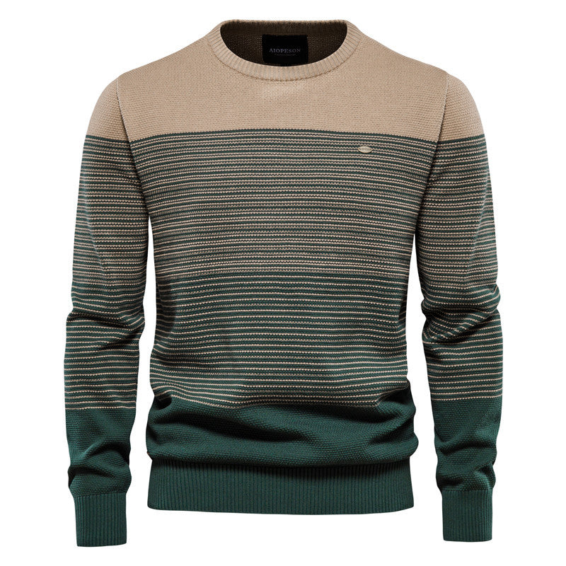 Slim-Fit Colorblock Knit Sweater