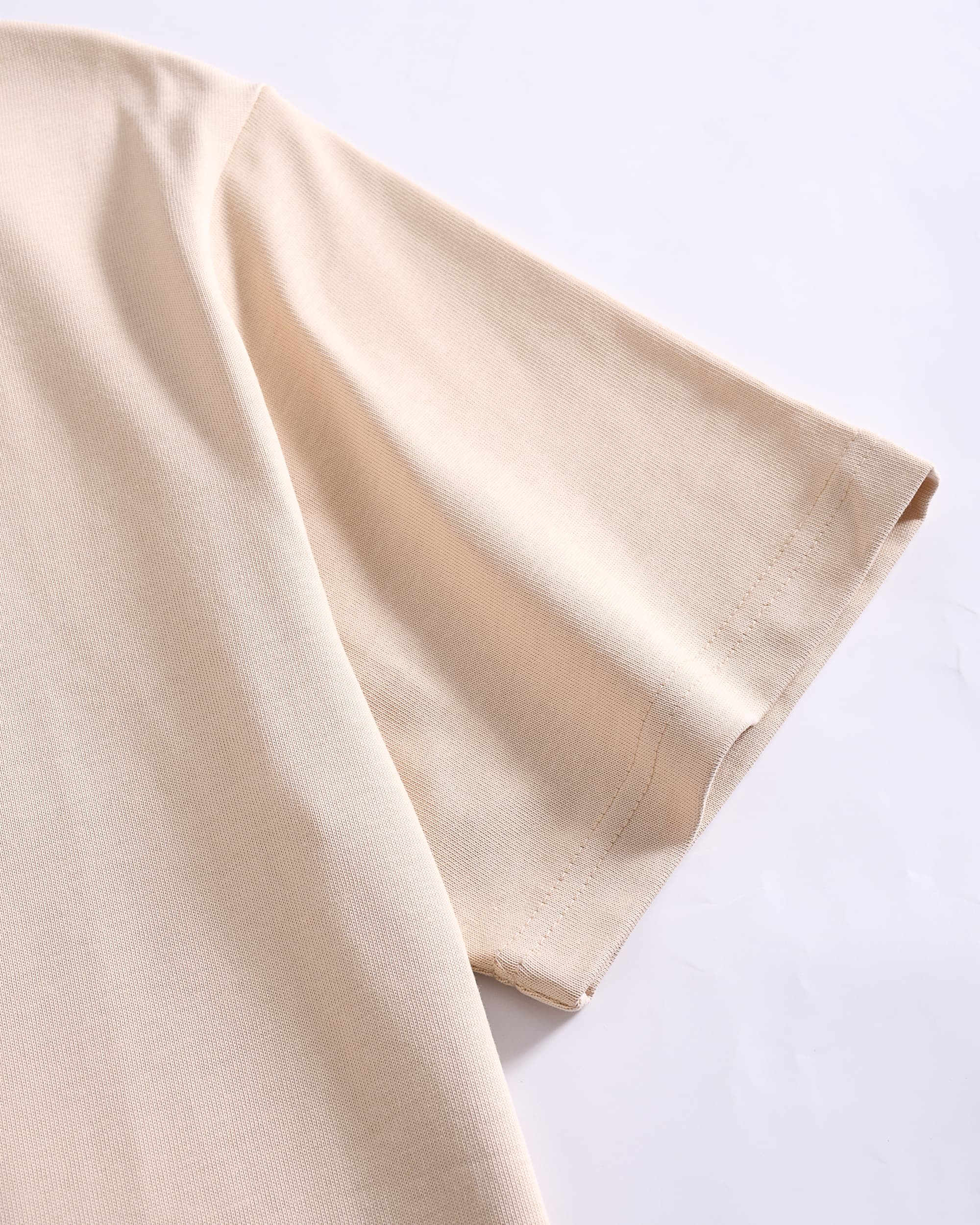 Light Cream Oversized Cotton T-Shirt