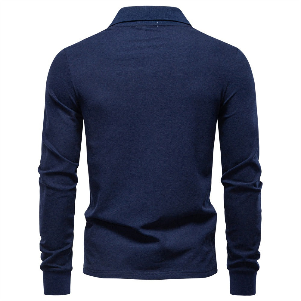 Men’s Casual Long Sleeve Polo Shirt