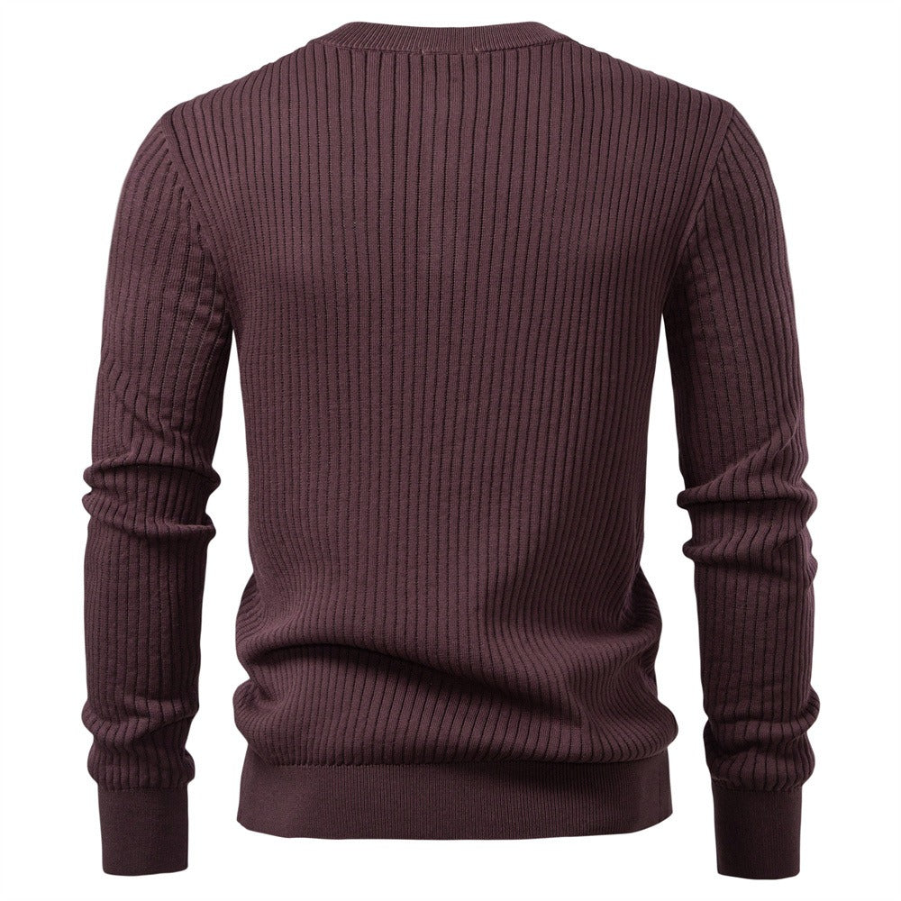 Men’s Henley Knit Sweater