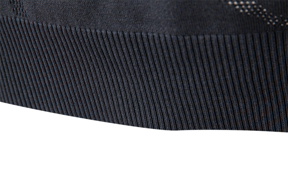 Jacquard V-Neck Knit Sweater