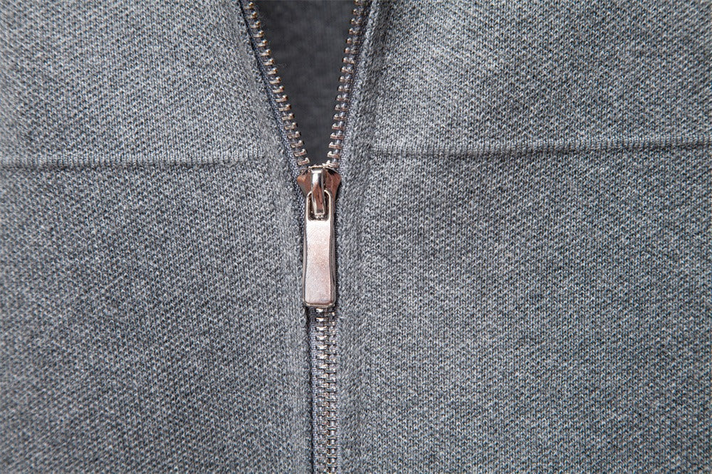 Men’s Zip-Up Knit Cardigan sweater