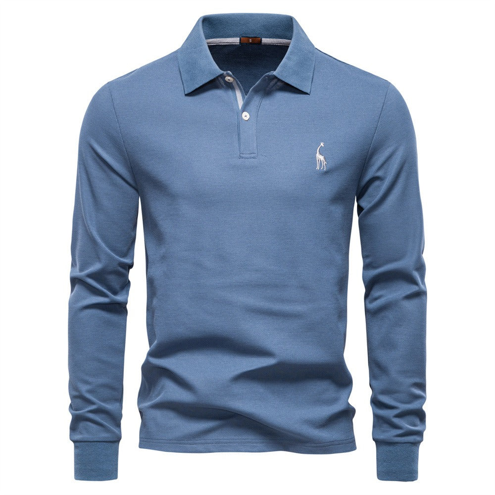 Men’s Casual Long Sleeve Polo Shirt